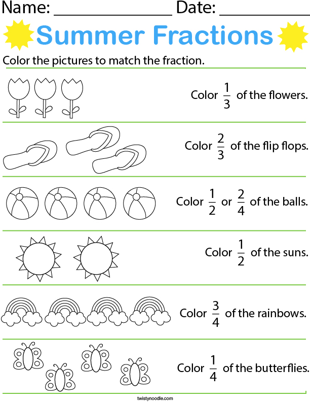 summer-fractions-math-worksheet-twisty-noodle